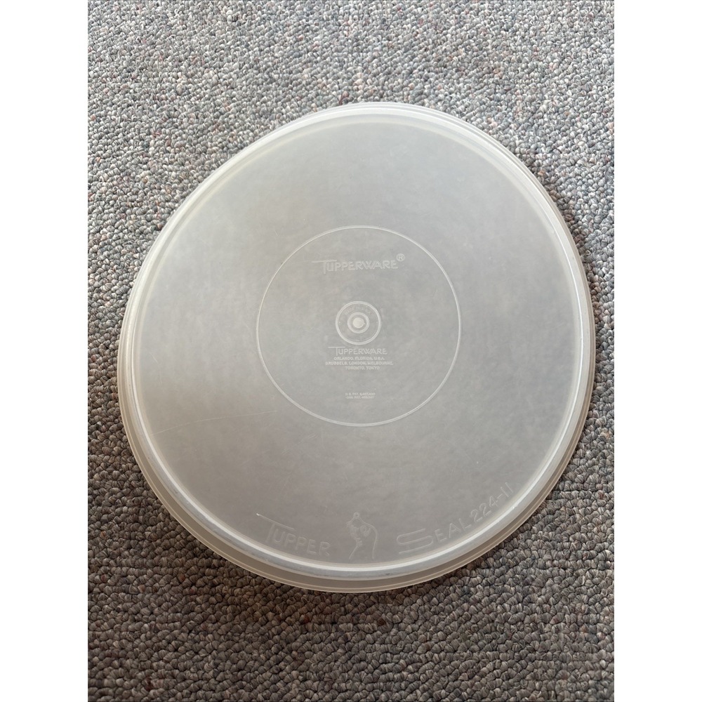 Vintage TUPPERWARE 12 3/4" Replacement Lid 224-11 for Bowl Clear